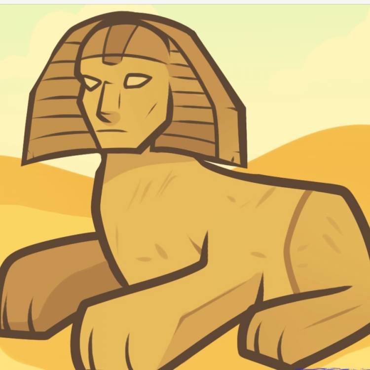 Как нарисовать сфинкса из египта