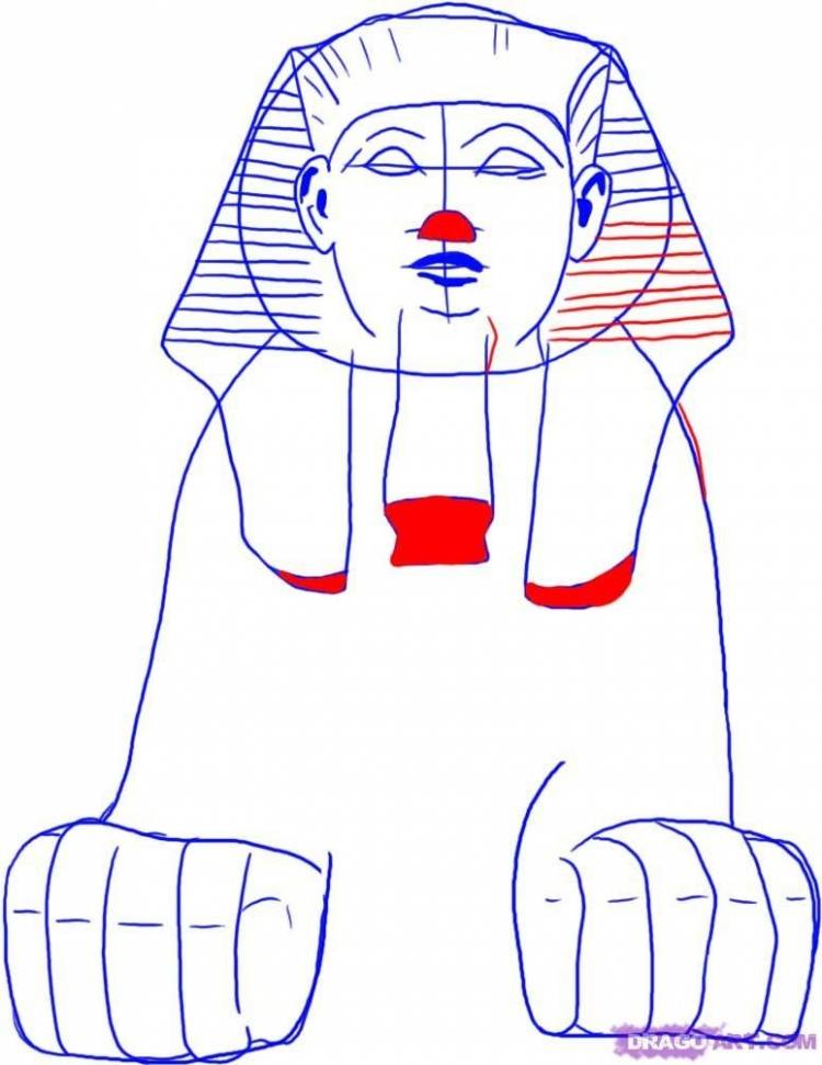 Как нарисовать сфинкса из египта