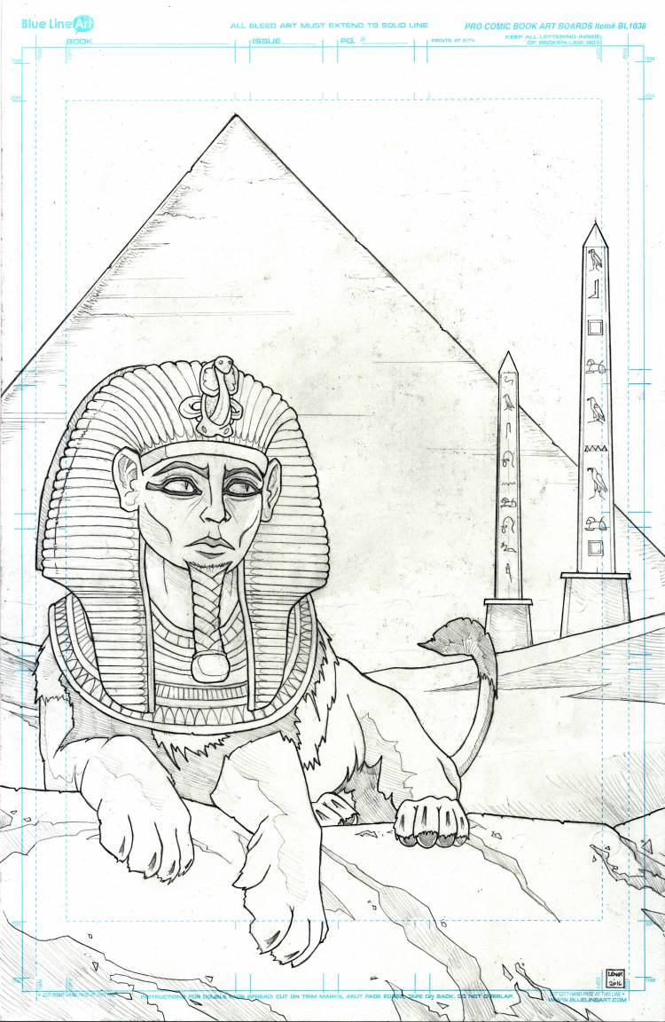 Египетский сфинкс рисунок