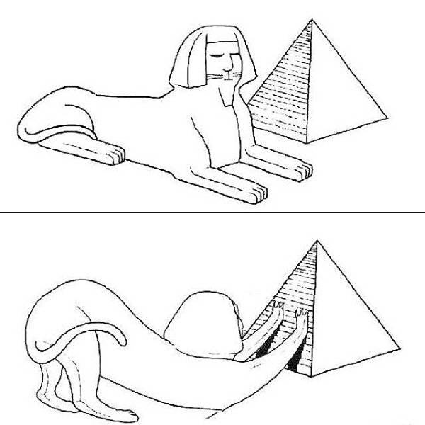 Египетский сфинкс рисунок карандашом легкий 