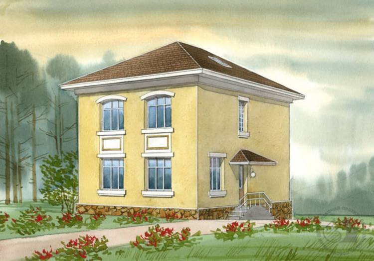 Рисунок двухэтажного дома для детей