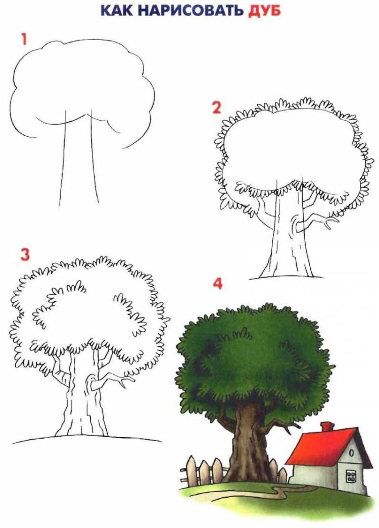 Легкий рисунок дерева