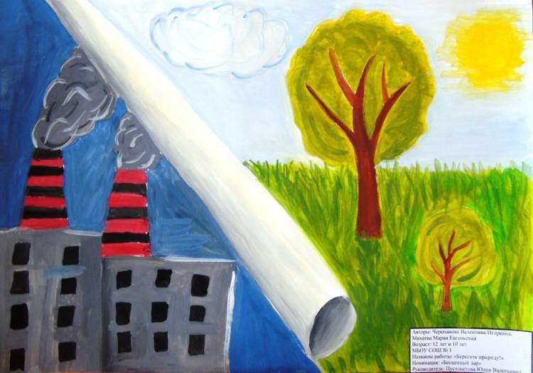Рисунки на тему экологии и защиты окружающей среды для детей 