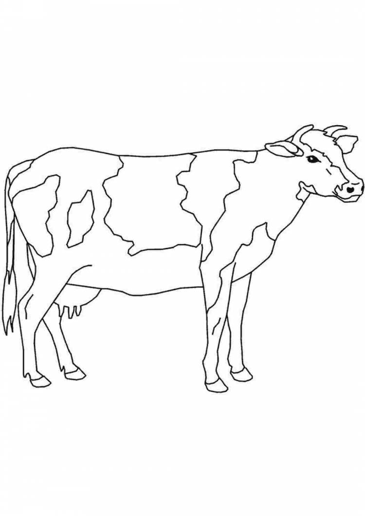 Легкие рисунки коровы