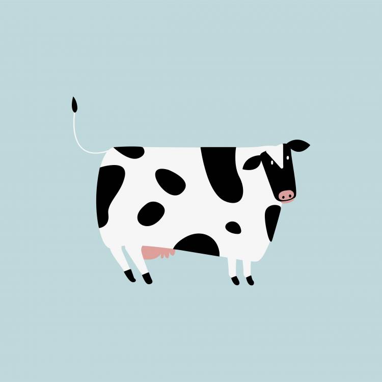 Смешная мультяшная корова