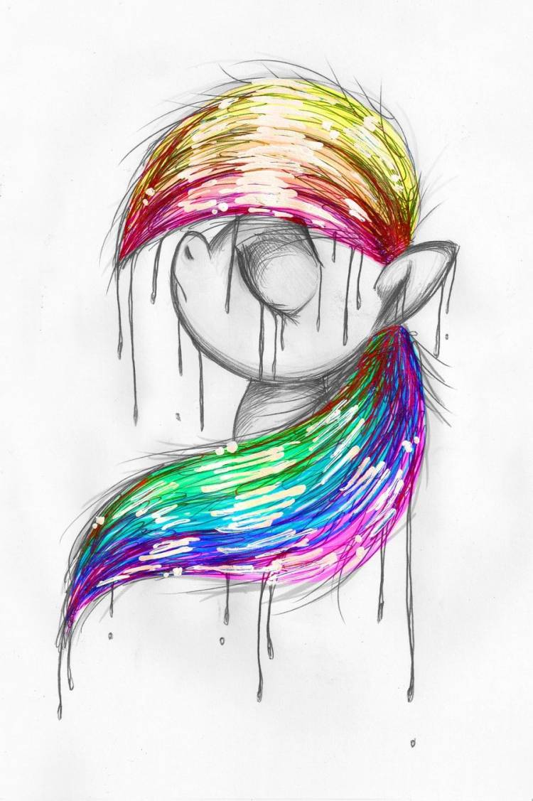 Рисунки для срисовки радуга