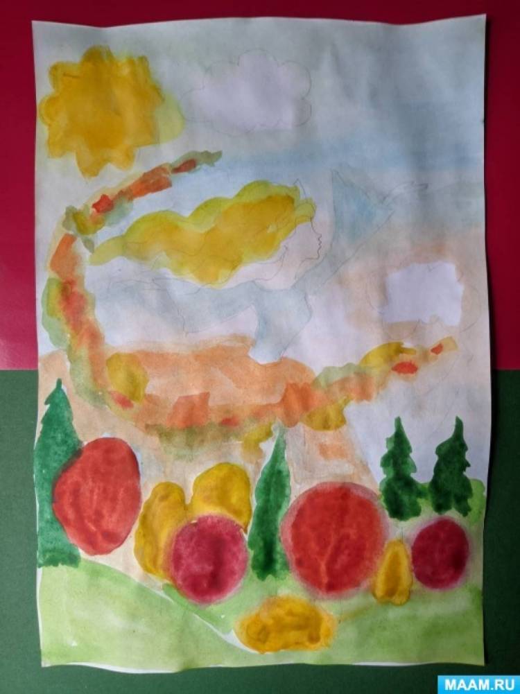 Мастер-класс по рисованию «Осень летит над землею» 