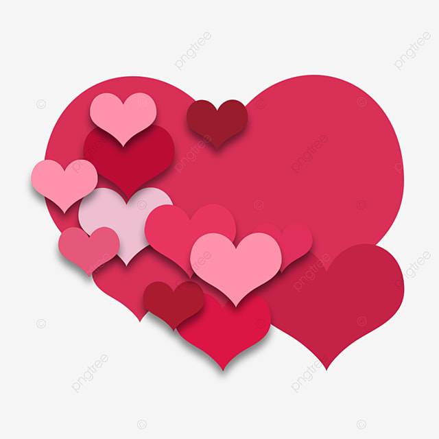 День святого Валентина красные сердечки вырезанные из бумаги наклейки PNG , иллюстрация, Любовь украшения, День святого Валентина PNG картинки и пнг PSD рисунок для бесплатной загрузки