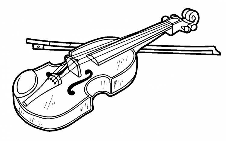Скрипка рисунок для детей