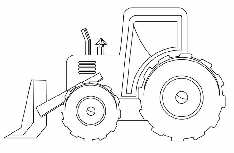 Трактор с ковшом рисунок для детей
