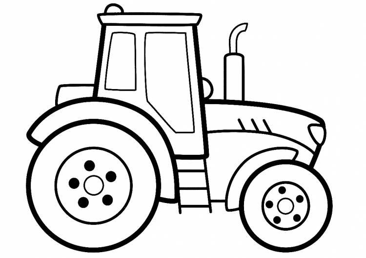 Раскраска Детский трактор распечатать