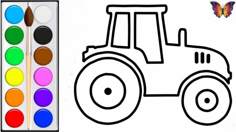 How to draw a TRACTOR TOY