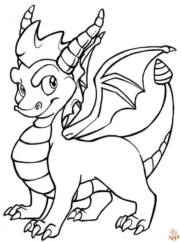 Раскраски мультяшный дракон