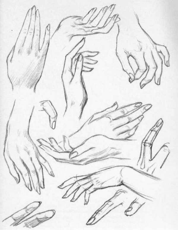 Как рисовать кисти рук человека карандашом поэтапно
