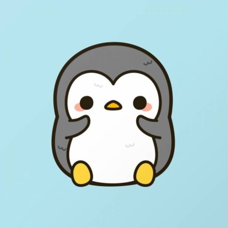 Рисунки легкие пингвина