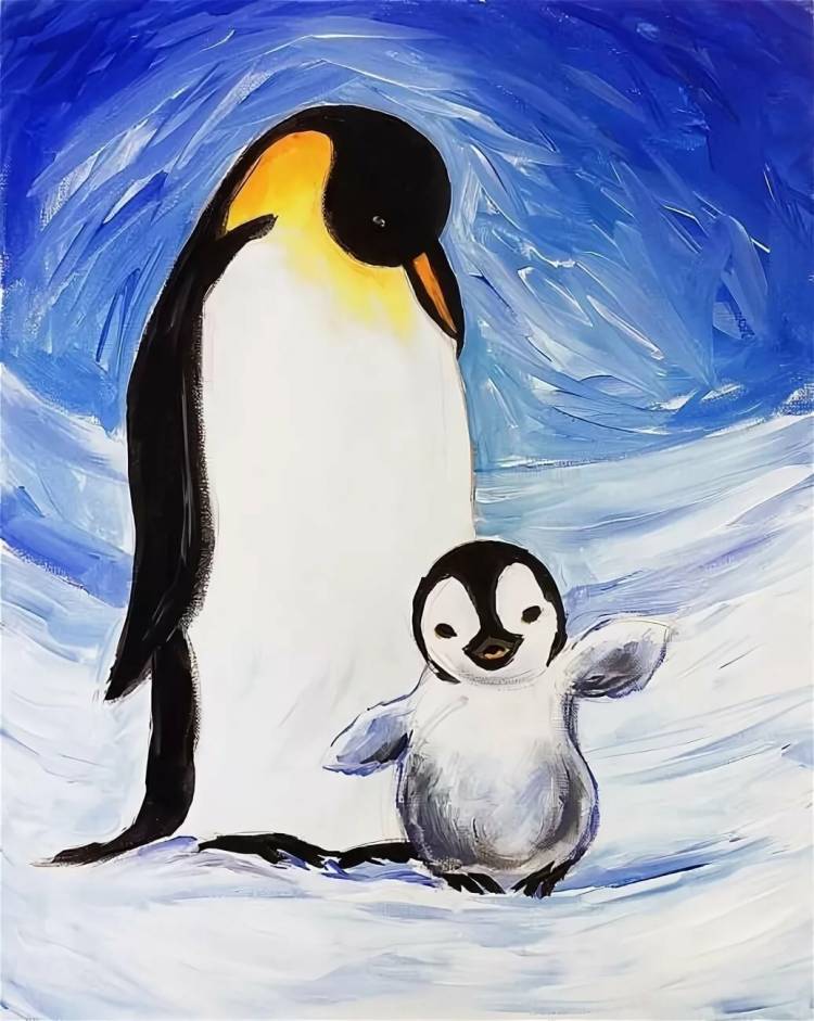 Пингвин рисунок для детей