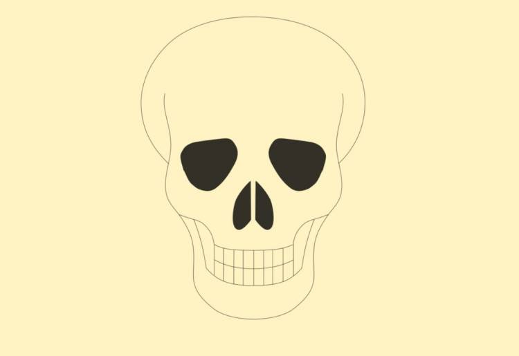 Простые рисунки черепа