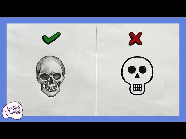 Как нарисовать череп правильно и не правильно