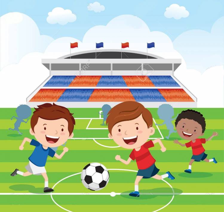 Футбольное поле детский рисунок