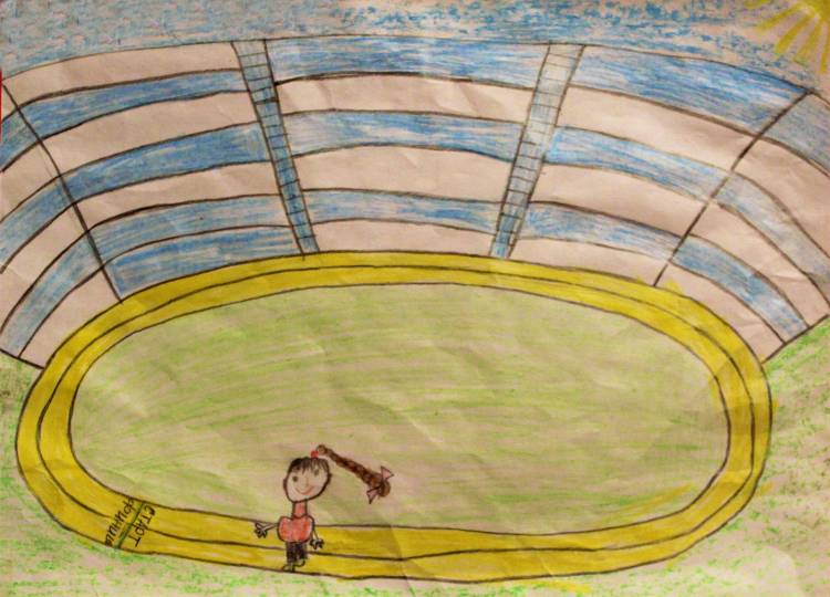 Рисунок стадиона детский