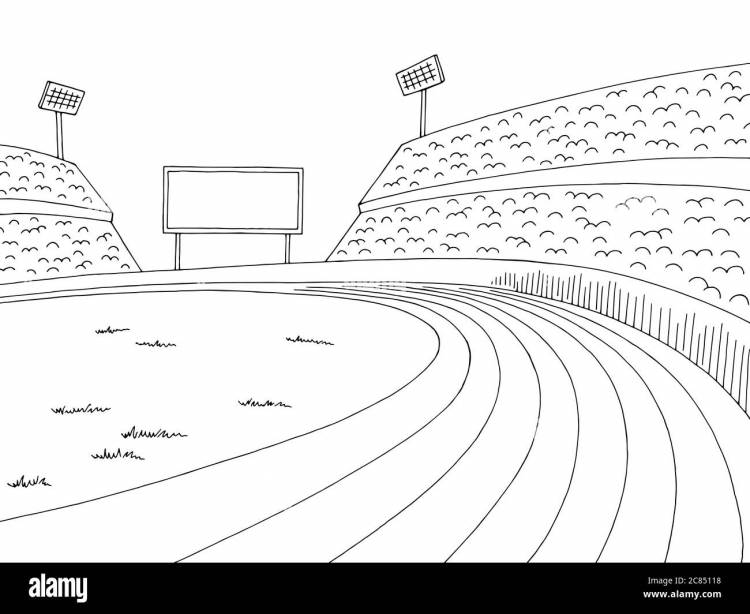 Стадион рисунок для детей