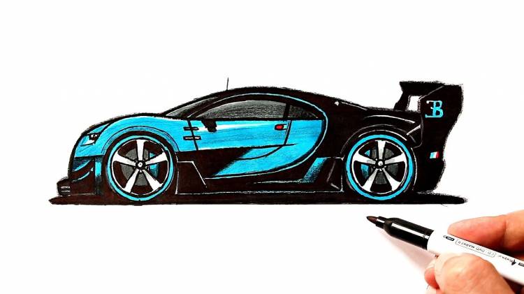 How to draw a Bugatti