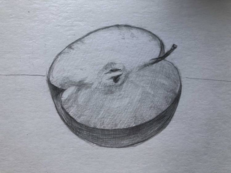 Как нарисовать яблоко карандашом поэтапно