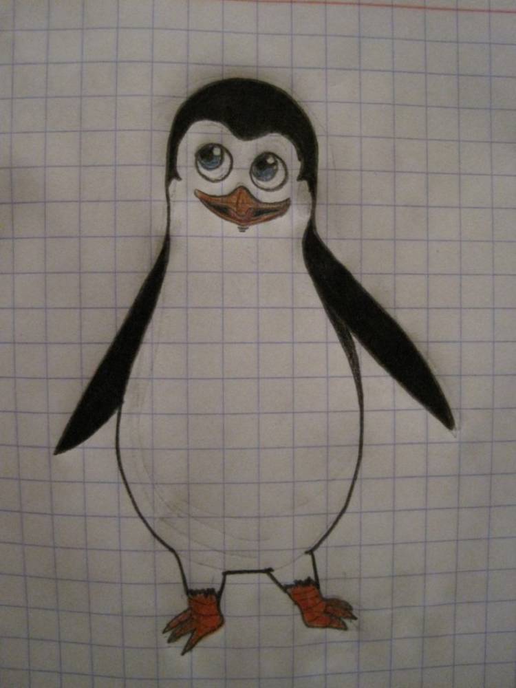 Как нарисовать пингвина поэтапно легко