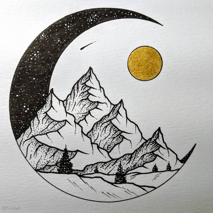 Луна нарисованная