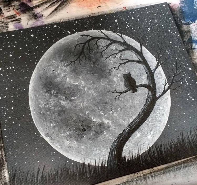 Луна простой рисунок