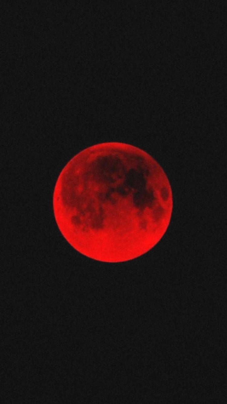 Красная луна рисунок