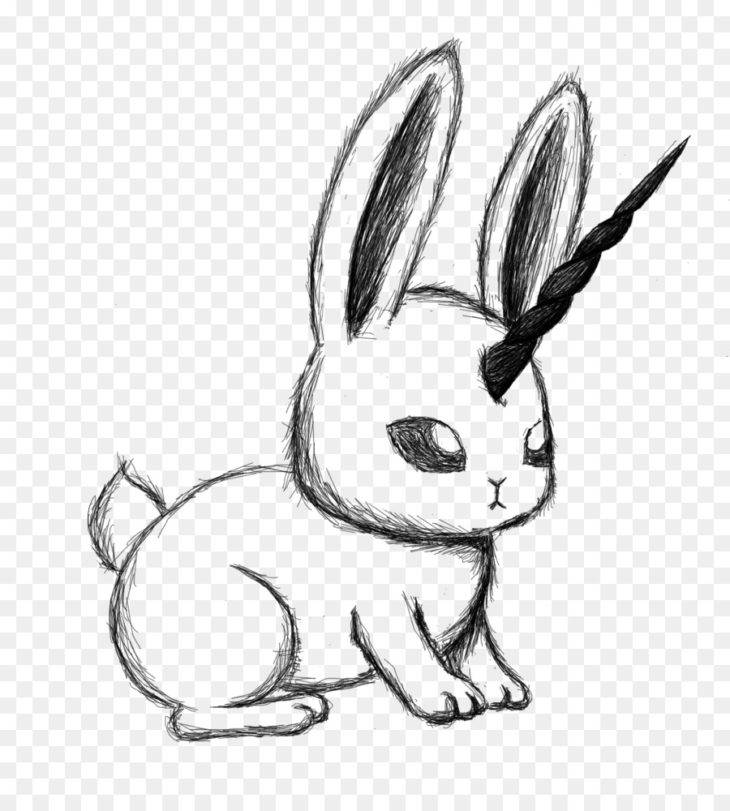 Рисунки кролика для срисовки лёгкие