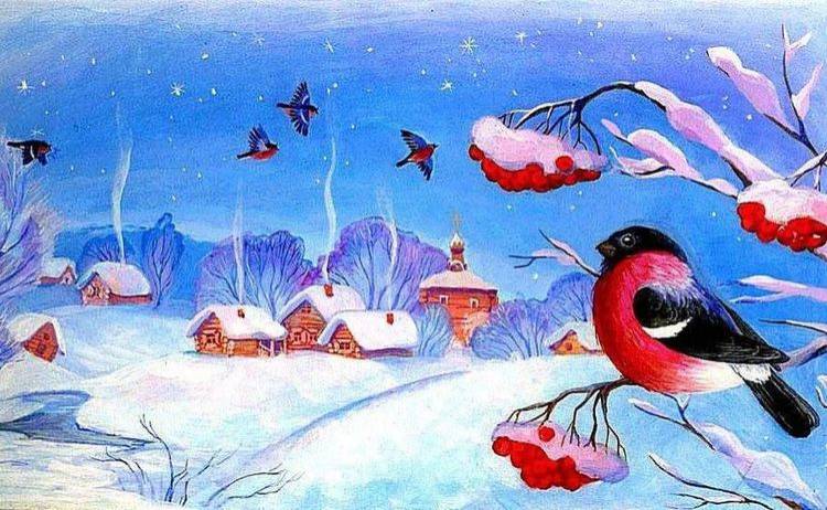 Рисунки Красота зимы для детей в