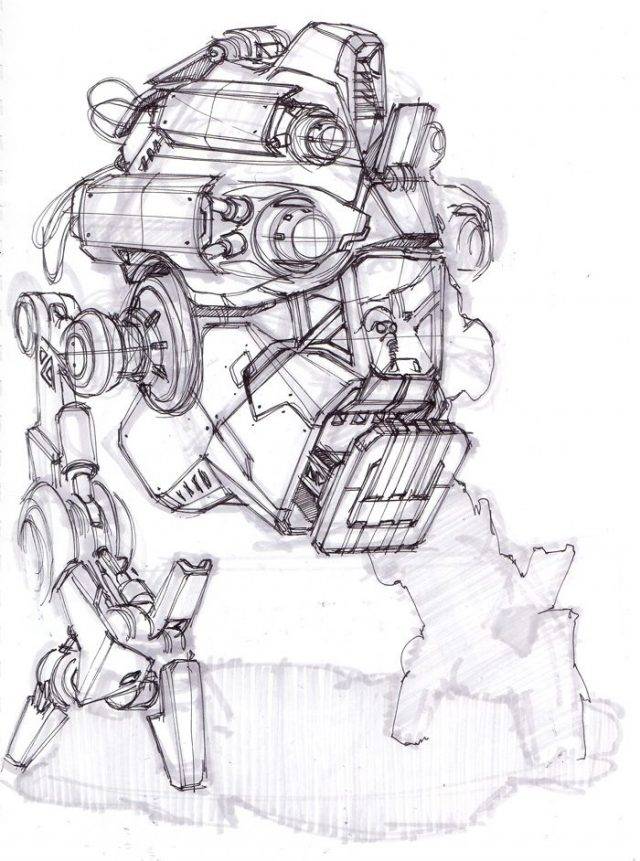 Рисунки роботов карандашом для срисовки 