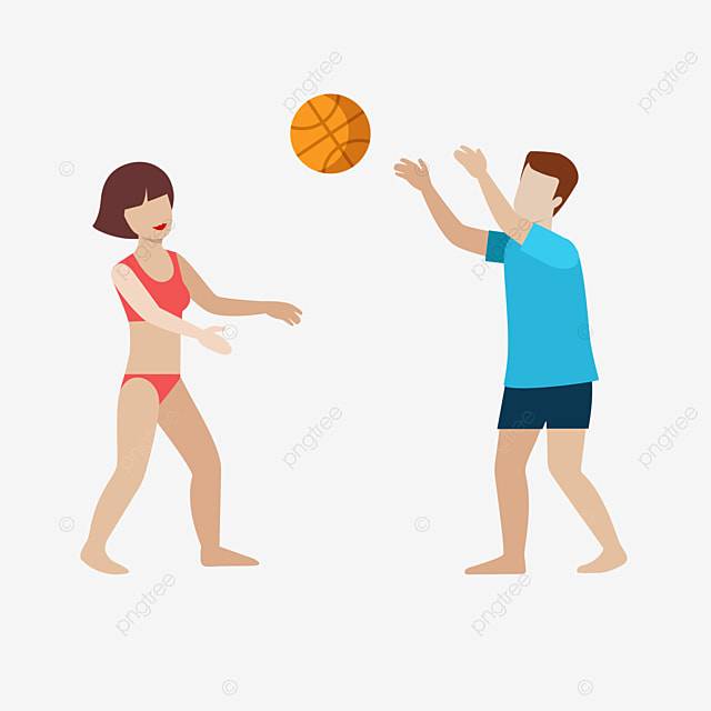 играют в волейбол на пляже занимаются спортом люди PNG , волейбольный клипарт, люди клипарт, Вектор PNG рисунок для бесплатной загрузки