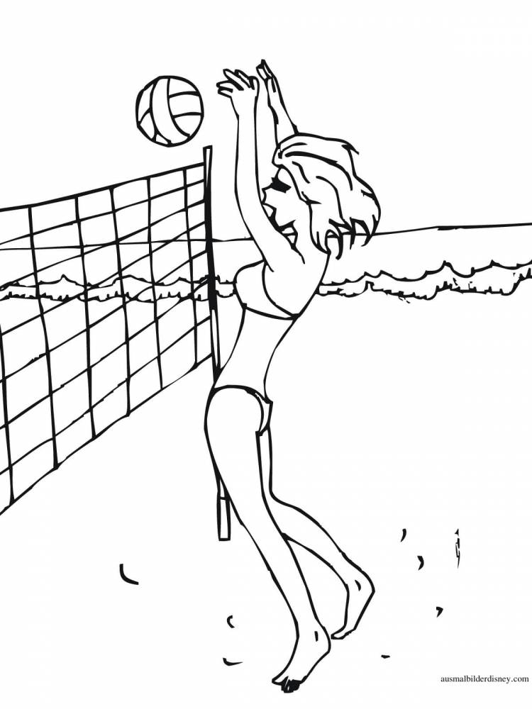 Волейбол раскраска для детей