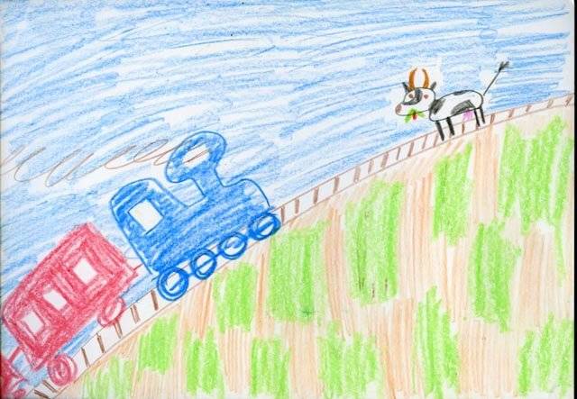 Картинки детская железная дорога нарисованные окружающий мир 
