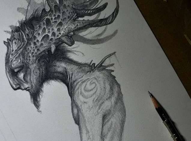 Простые рисунки карандашом мистические животные