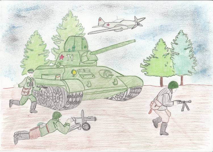 Рисунки про войну для начинающих 