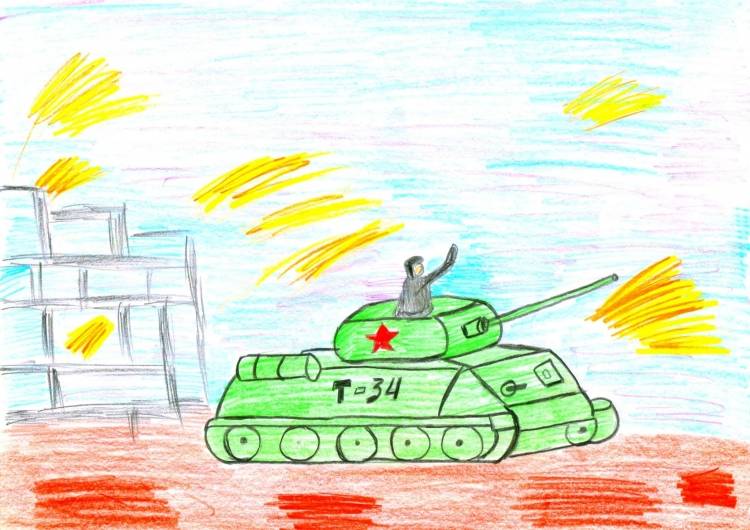 Военные рисунки для детей легкие
