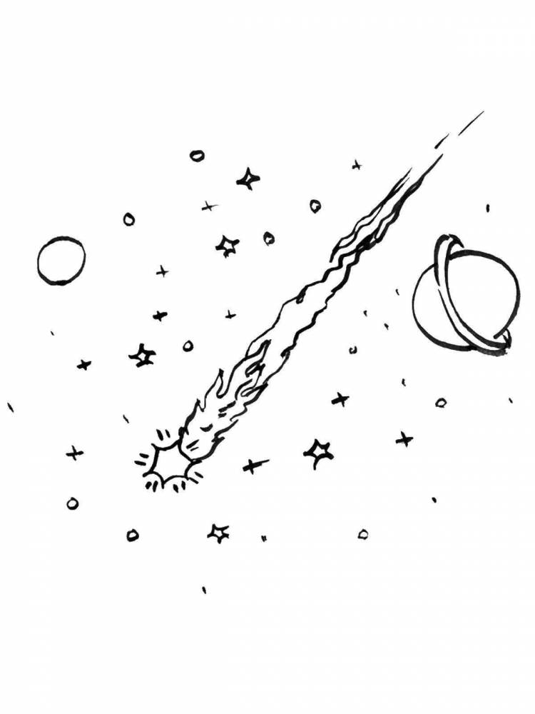 Кометы рисунки легкие