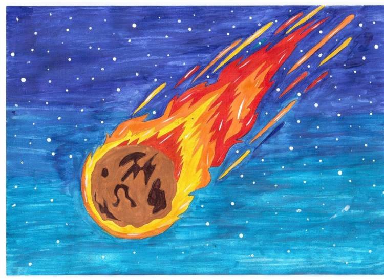 Рисунок комета детский 