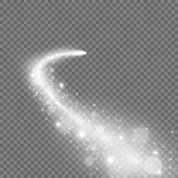 Комета на прозрачном фоне
