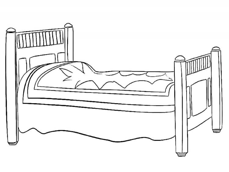 Кровать рисунок карандашом для детей