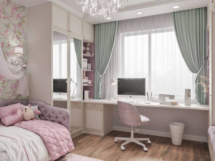 Дизайн интерьера комнаты для девочки