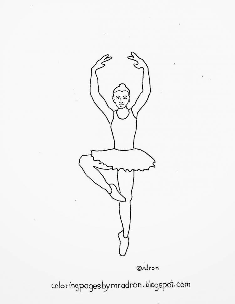 Рисунок балерина легкий для детей