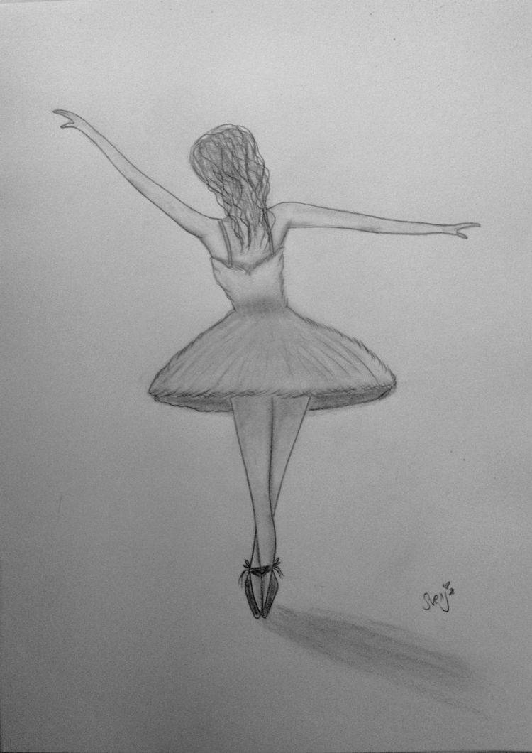 Лёгкие рисунки балерины