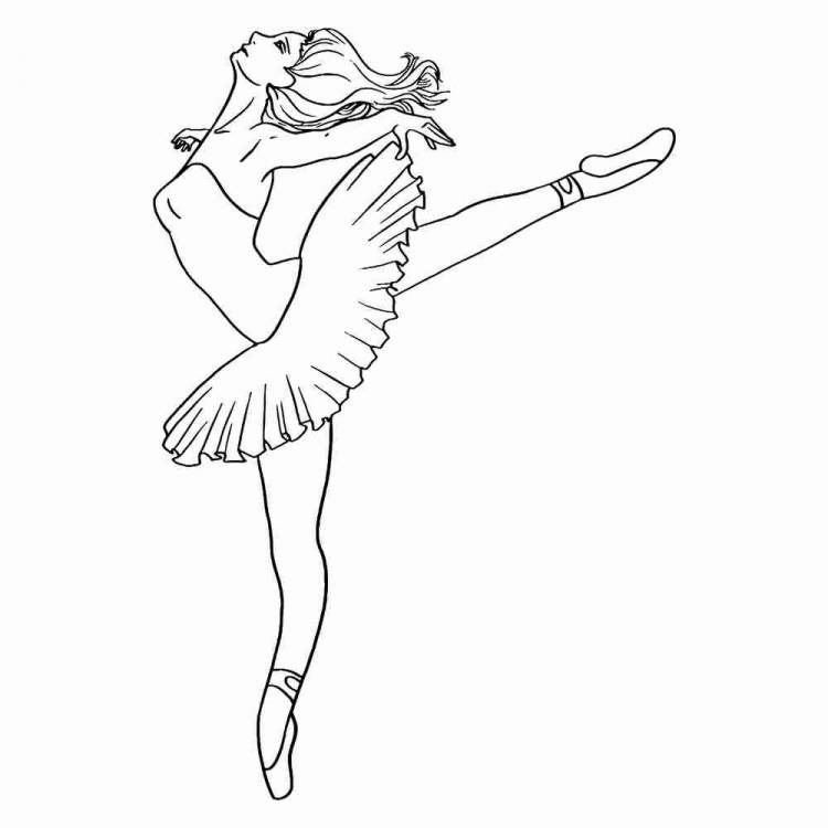 Легкие рисунки балерины
