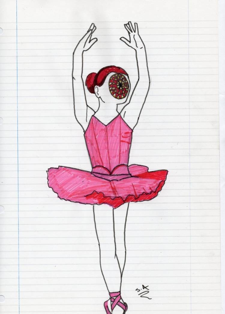 Рисунок балерина легкий для детей