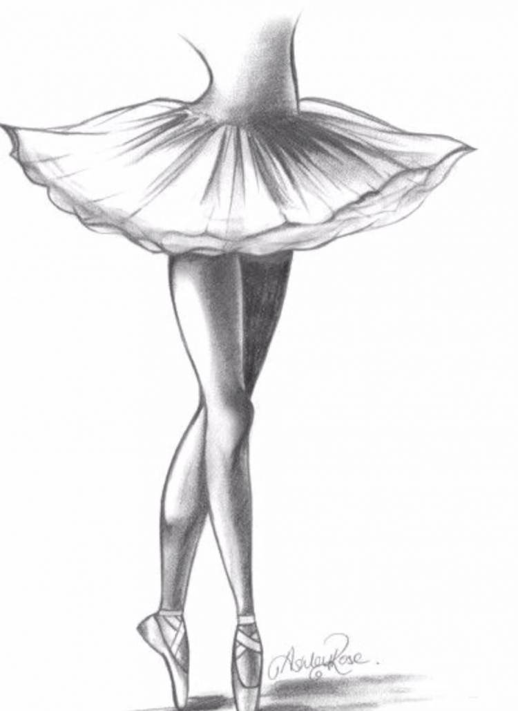 Балерина для срисовки